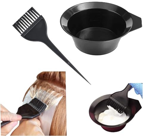 topolenashop Set Tinta Capelli con Ciotola e Pennello | Kit Professionale per Colorazione a Casa o Parrucchiere | Accessori per Tintura, Henné, Decolorazione | Art. 70426
