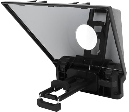 YUEHISY 8 Inch Teleprompter, HD Display Glass with Lens Adapter Rings for DSLR Cameras and Smartphones for Live Streaming Video Conferencing