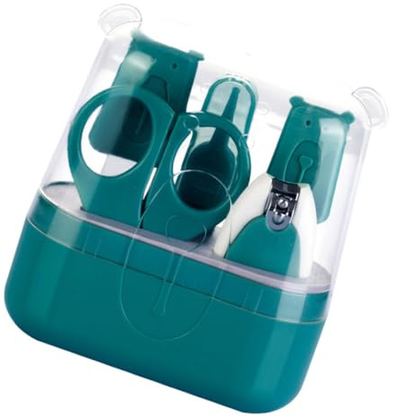 GARIOUANS Maniküre aus Abs und Edelstahl und Komfortablem Griff und Pflegeset mit Abgerundeten Klingen Inkl Aufbewahrungsbox für Sicheres Nägelschneiden für Babys bei Kleinkindern