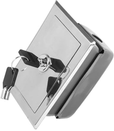 Homoyoyo Boîtier D’interrupteur Vide Pour Porte à Volet Roulant Électrique Avec Serrure Et 2 Clés, Commande Manuelle Sécurisée, Compatible Installation Encastrée Pour Mécanisme De Porte De Garage