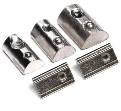 Einschraubbare Feder-T-Muttern, Halbrund-T-Federmuttern for Einrollen for M3-M8-Schrauben, Aluminiumprofile 2020-4545, 20-100 Stück(2020-M4-100pcs)