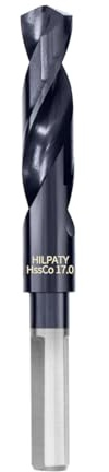 HSS-Co Broca para Metal Professional AlTiN brocas helicoidales para Metal, Plástico, Madera, Estándar DIN 338 (17mm)