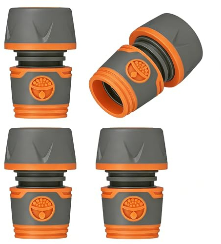 4 Stück Schlauch Kupplungs Satz 3/4 Zoll Schlauchverbinder Gartenschlauch | 19 mm Gartenschlauch Verbinder Anschluss, Schlauchkupplung für Familie Garten (4 Stück Schlauchverbinder)