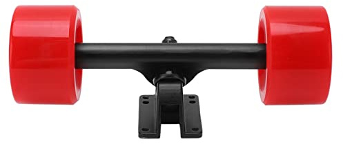 Set de trucks y ruedas para skateboard, accesorios inalámbricos para skateboard con ruedas de PU 82A y rodamientos ABEC 9, trucks de aleación de magnesio para longboard, tabla de (Roja)