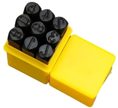 Schlagzahlen Buchstaben Set 3–8 mm Stahl-Stanzform, Metall-Stanzset, Stanzwerkzeug, Zahl, Buchstabe, Alphabet(3mm Digital)