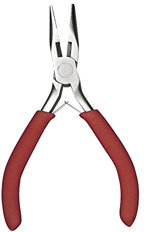 Rayher 8934100 Flachspitzzange für Schmuck, 12,5 cm, SB-Karte 1 Stück