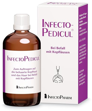 InfectoPedicul Lösung, 250 ml – Kopflausmittel mit Permethrin gegen Läuse und Nissen | Effektive Läusebehandlung für Kinder und Erwachsene | Bei Kopflausbefall | Wirkt auch gegen Läuseeier