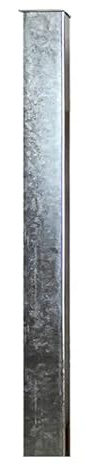 BAUER - Zaun- Torpfosten VZ, zum Einbetonieren, 100x100x3mm, L = 1000mm