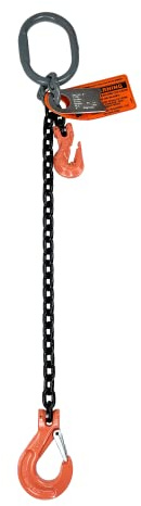 Advantage Rigging - Chain Sling - 1/2 x 6' Single Leg with Sling Hook and Adjuster - Grade 100
