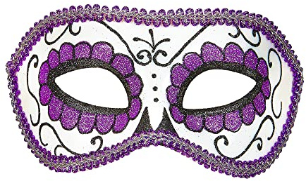 W WIDMANN MILANO Party Fashion - Maske Dia de Los Muertos, Augenmaske, Day of the Dead, Mexiko, Fasching, Halloween