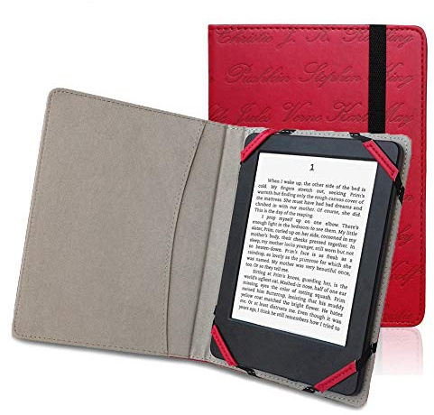 Enjoy-Unique Book Style PU Leder Schutzhülle für 6 Zoll eReader, Hülle für Sony/Pocketbook/Kobo Nook/Tolino 6 Zoll eBook-Reader