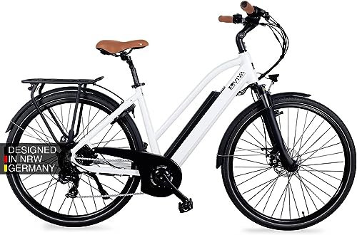 AsVIVA B15 E-Bike 28 Zoll für Herren & Damen – Pedelec mit 250W Bafang Hinterradmotor – 36V 14Ah Samsung Akku – 7-Gang Shimano – Tiefeinsteiger – LED-Display – Citybike Trekkingrad Elektrofahrrad