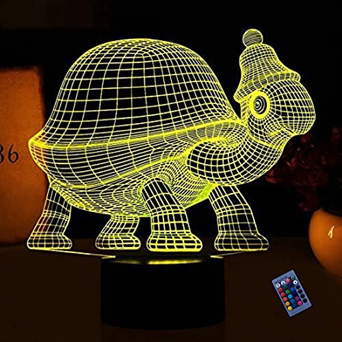 Optische Täuschung 3D Schildkröte Nacht Licht 16 Farben Andern Sich Fernbedienung USB-Strom Touch Schalter Dekor Lampe LED Lampe Tisch Kinder Brithday weihnachten Geschenk