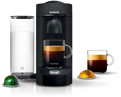 Nespresso Vertuo Plus Deluxe Coffee and Espresso Maker by De'Longhi, Matte Black