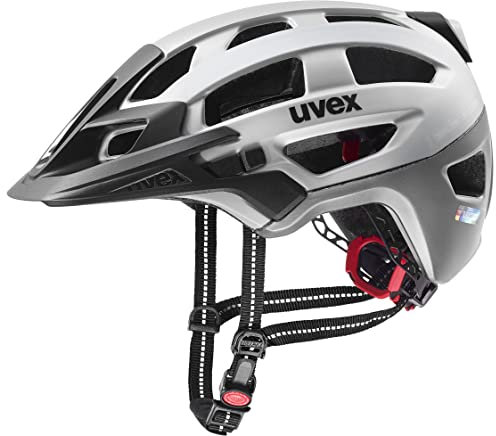 uvex finale light - sicherer City-Helm für Damen und Herren - inkl. LED-Licht - individuelle Größenanpassung - silver - 56-61 cm