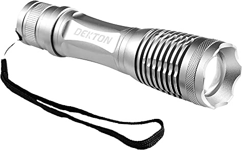 Dekton Pro Light Xt400 Heavy Duty Explorer Torch - 400 Lumens/350m Distance-ultra Bright Lumens| High Intensity Led| Adjustable Beam Focus| Aluminium Alloy| 3xAAA Batteries Included| One Button Action