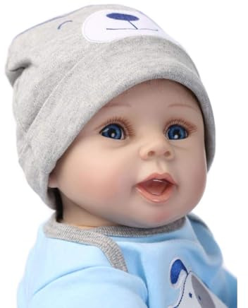 ZIYIUI Reborn Baby Puppe 22''/55cm Lebensecht Weiches Silikon Vinyl Handgemachte Reborn Baby Junge Neugeborenes Reborn Toddlers Junge Mädchen Spielzeug Weihnachts Geschenk