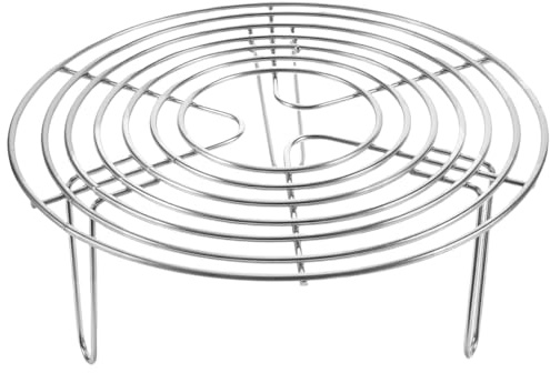 HEMOTON Dämpfeinsatz Topf Dünsteinsatz Dampfgarergestell Dampfgarer Steamer Rack Dämpfen Rack Edelstahl Strapazierfähig Dampf Regal Steamer Stand Dämpfgitter Zubehör für Schnellkochtopf 20X7cm