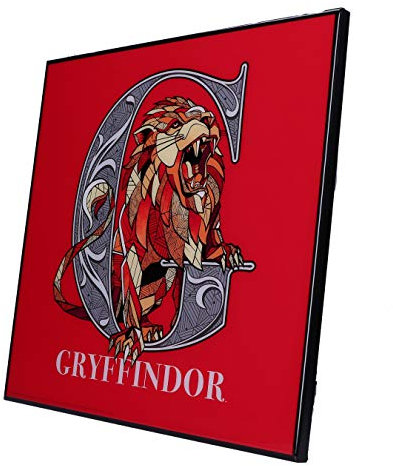 Nemesis Now Harry Potter Gryffindor Hogwarts-Haus, kristallklare Kunst, Harz, rot, 32L x 1.2W cm