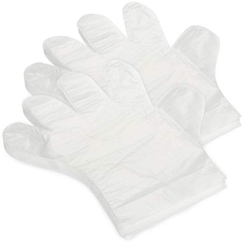 com-four® 100x Malerhandschuhe, Einmalhandschuhe für Malerarbeiten | wasserdichte Arbeitshandschuhe aus Kunststoff - Schutz gegen Flüssigkeiten und Dreck