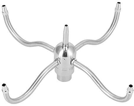 Boquilla giratoria de paisaje acuático de rosca hembra EVTSCAN, rociador de 4 brazos de acero inoxidable, rociador de fuente giratorio