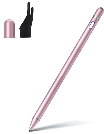 SOCLLLife Stylus Stift für Touchscreens, Hohe Empfindlichkeit Kapazitiver Pencil Active, Kompatibel mit i-Pad/i-Phone/Tablets/Sam-Sung/Lenovo/Huawei Android/iOS (mit Kappe) Rosa