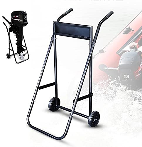 Nisorpa Außenbordmotorständer, klappbarer Außenbordmotorständer 75 kg Tragfähigkeit, Metall-Außenbord-Trolleyständer, Bootsmotorträger für Lang- und Kurzwellenmotoren