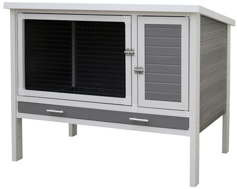 Kerbl Pet Nagerstall Samy XL | 116 × 73 × 92 cm, wetterfester und langlebiger Hasenstall aus Kunststoff, pflegeleicht zu reinigen