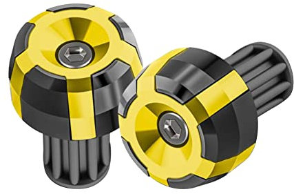 iSpchen 2 Stück Motorrad Lenkerstopfen Rennrad Lenkerendstopfen Aluminium Fahrrad Lenkerendkappen Lenkerkappen Griff Stopfen Endstopfen Endkappen Bar End Plugs für Fahrrad/Mtb/Rennrad/BMX