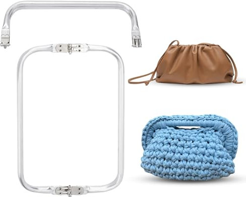 CHGCRAFT 2 pièces 25cm Cadre Tubulaire Interne Aluminium Tubulaire Charnière Interne Docteur Sac Cadre pour Bricolage Docteur Pochette Boulette Tapis Sac, Argenterie, 9.5x25x2 cm