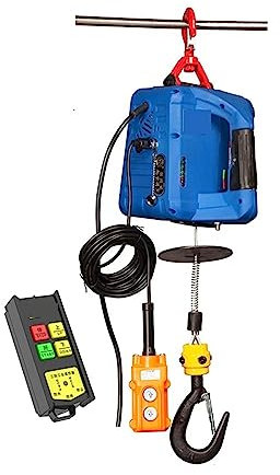 Montacargas eléctrico, Grúa de elevación eléctrica en miniatura for el hogar, grúa de elevación pequeña, polipasto eléctrico de tracción con Control remoto ( Color : 1 , Size : Upgrade 500kg 7.6m )