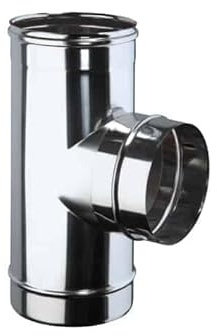 Brico Kit - Raccordo a T 90° mono parete acciaio inox - Diametro: 150mm