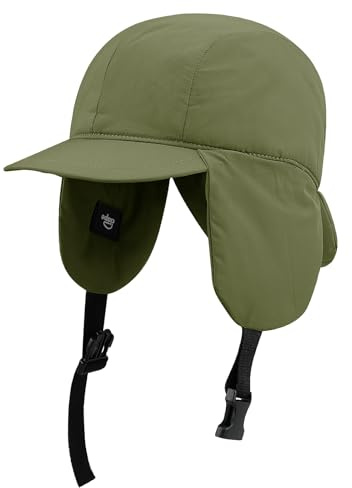 CLAPE Herren Winter Mütze Kappe mit Ohrenschutz Verstellbar Fliegermütze Russische Mütze Winddicht Bomber Hut Warme Basecap