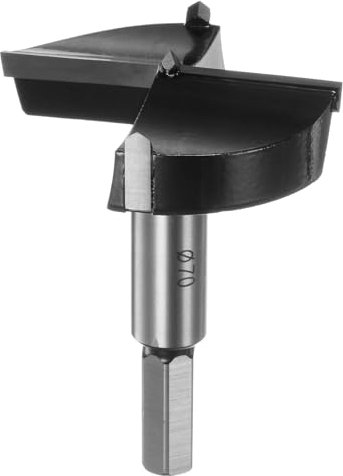 QUARKZMAN Forstner-Bohrer 70mm (2-3/4) aus Wolframkarbid, Holz-Forstner-Bit Öffner Cutter für Scharnierlochbohrungen in der Holzbearbeitung, Schwarz