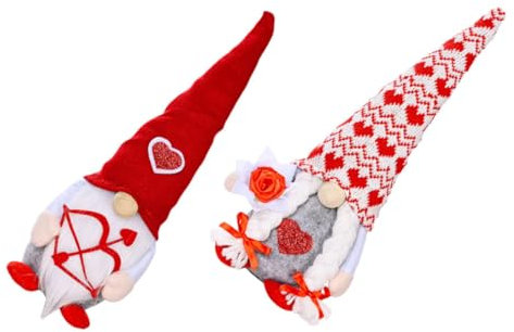 MAGICLULU 2stücke Valentinstag GNOME Dekorationen Handgemachte Stoffpuppen Für Romantische Anlässe Für Festtags- Und Fotorequisiten