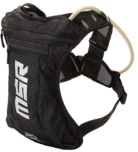 MSR Low-Profile Race Hydration Pack – 2-Liter Water Bladder Backpack – Lightweight, Secure Fit for Off-Road, Dirt Bike, MTB, MX, Enduro & Adventure Riding – Black