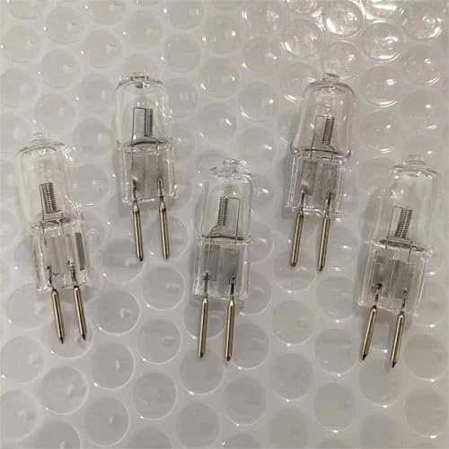 WYLIELAMSH 5 Stück 12V 20W G5.3 35W 50W Halogenlicht 12V G5.3 75W 100W G5.3 12V Warmer Glühbirnensockel Klare Halogen eingesetzte Kristalllampe 35W