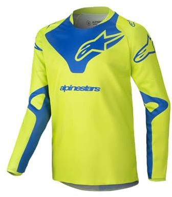 Alpinesatrs Racer Veil Maillot de motocross pour jeunes, gelb/blau, L