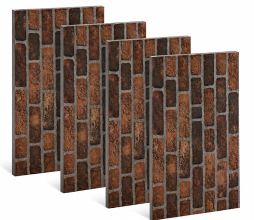 MTAK Wandpaneele Steinoptik, 4 Stück, 3D Wandverkleidung aus Styropor | Für Innen & Außen – 100 × 50 cm Paneele zur Wandgestaltung in Wohnzimmer, Küche, Büro oder Terrasse