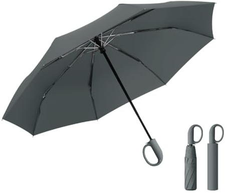 AKINOYAMA Regenschirm groß Sturmfest –Automatisches Öffnen/Schließen Golf Umbrella Karabinergriff für Herren und Damen
