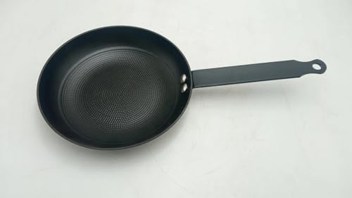 BAUMALU - Poêle à Frire MAESTRO - Fonte d'Acier Émaillée - Tous Feux dont Induction - Résistant Rouille et Rayures - Répartition Homogène de la Chaleur - Manche Fixe Fer Feuillard - Ø28cm - Noir