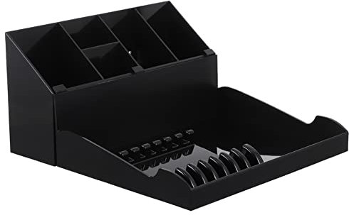 Homoyoyo 1Set Professional Hairdressing Tool Storage Box Durable Scissor Comb Holder Rack Organizer with Tray for Salon and Home Use