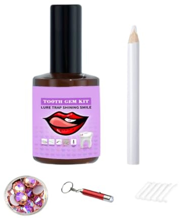 LAKPYN 1 ensemble Strass Dentaire Kit avec Colle Strass Dent Kit Dentaire Professionnel Bijoux avec Lumière UV De Pierres Précieuses DIY De Gemme (Coloré)