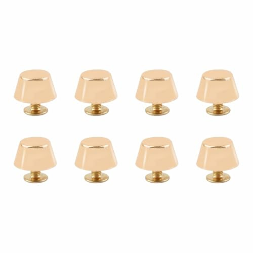 8 accesorios para hacer bolsas de 12 mm, patas de bolso, cabeza de clavo, tapa de rosca de metal de latón macizo para hacer bolsas de bricolaje, manualidades de cuero