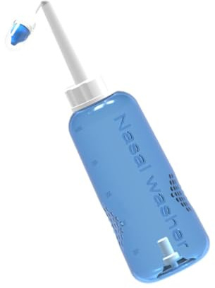 ULTECHNOVO Botella de Lavado Nasal Transparente con Válvula Automática Limpiador Sinusal para Adultos y Irrigador Nasal para Cuidado Diario y Limpieza de Senos Paranasales