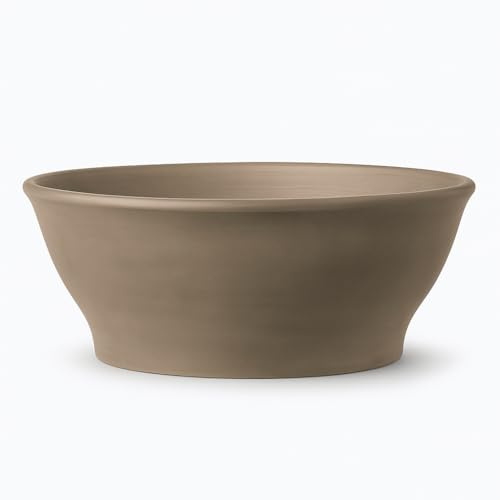 Maceta Barro Natural Terracota Baja (Terrina Barro) (32 x 14 cms Gris Grafito)