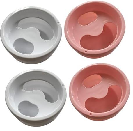 SEWACC Cuencos Color Aleatorio en Salón Profesional o Uso en Casa 4 Piezas de Plástico Abs No Quebradizo y Amigable Piel para Remojar las Manos para Cuidado de Uñas