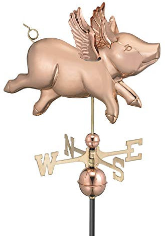Good directions 9612p Flying Pig Girouette, Cuivre poli