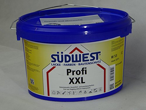 SÜDWEST Profi XXL Innenfarben W53 weiss 9110 2,5 l Verbrauch: 140 ml/m² pro Anstrich