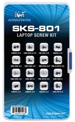 Kingwin 80 Pieces Assorted Notebook Replacement Screw Kit Set, Compatible with Most Laptops, HP, Dell, Samsung, IBM, Lenovo, Sony, Acer, Asus, and Toshiba, etc.
